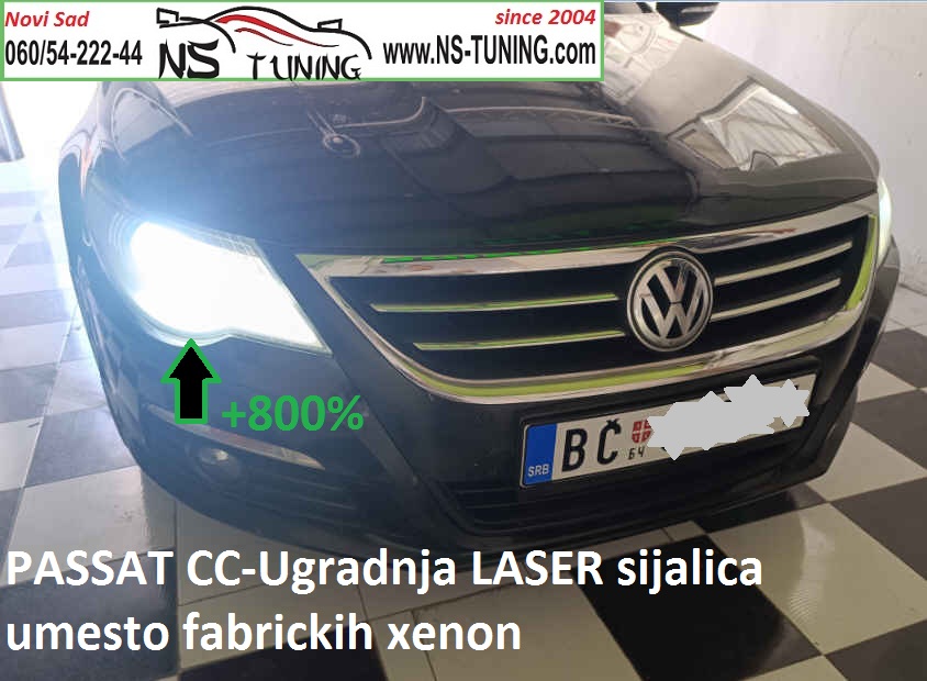 passat cc d1s led laser sijalica zamena umesto xenon servis farova novi sad